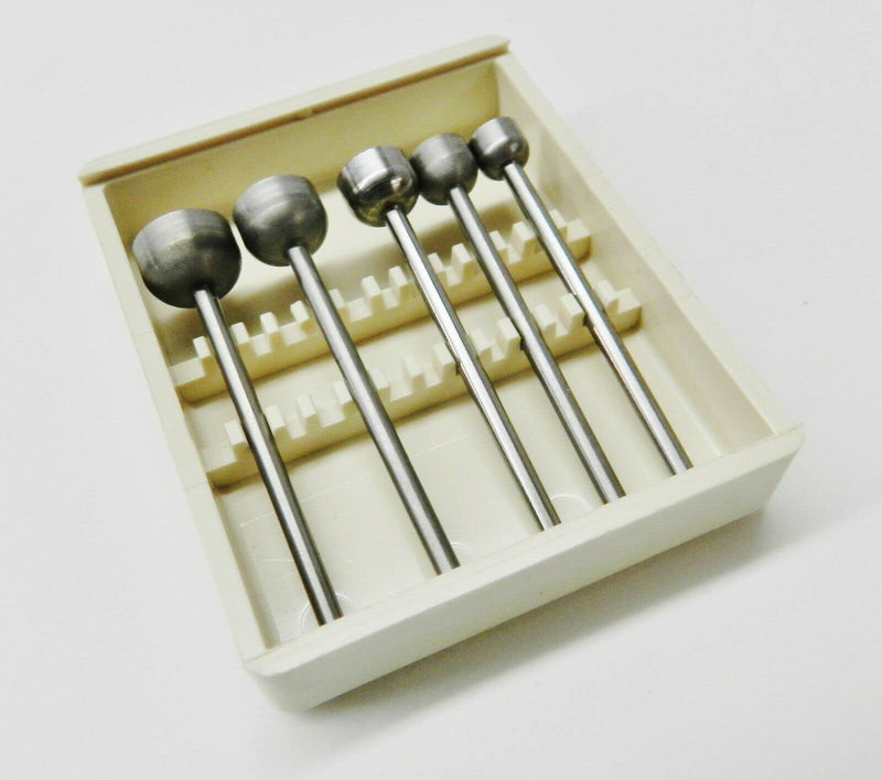 Large Cup Bur Set 3/32" Shank Fig 77b Concave Cutter Fraise 5PC Assortment 6mm to 10mm Swiss Made