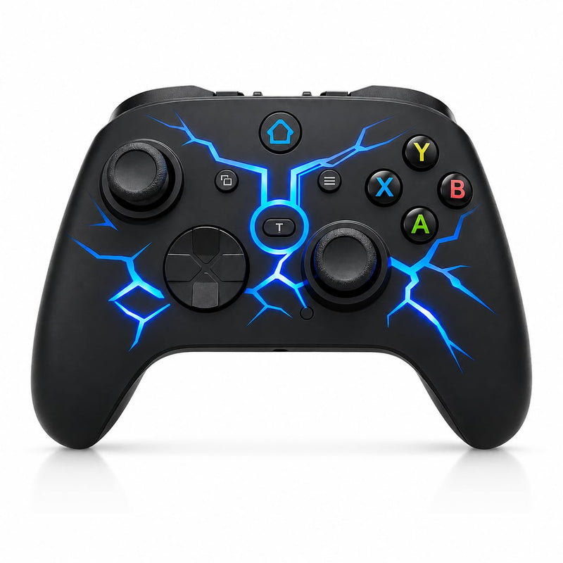 CFORWARD X Box One Controller with 2.4G Adapter, Wireless Gamepad for X Box 1/Series X/S & PC Win10+, With Dual Vibration, Turbo, Programmable Buttons, RGB LED Lighting, Third-Party Controller Black-TX102B