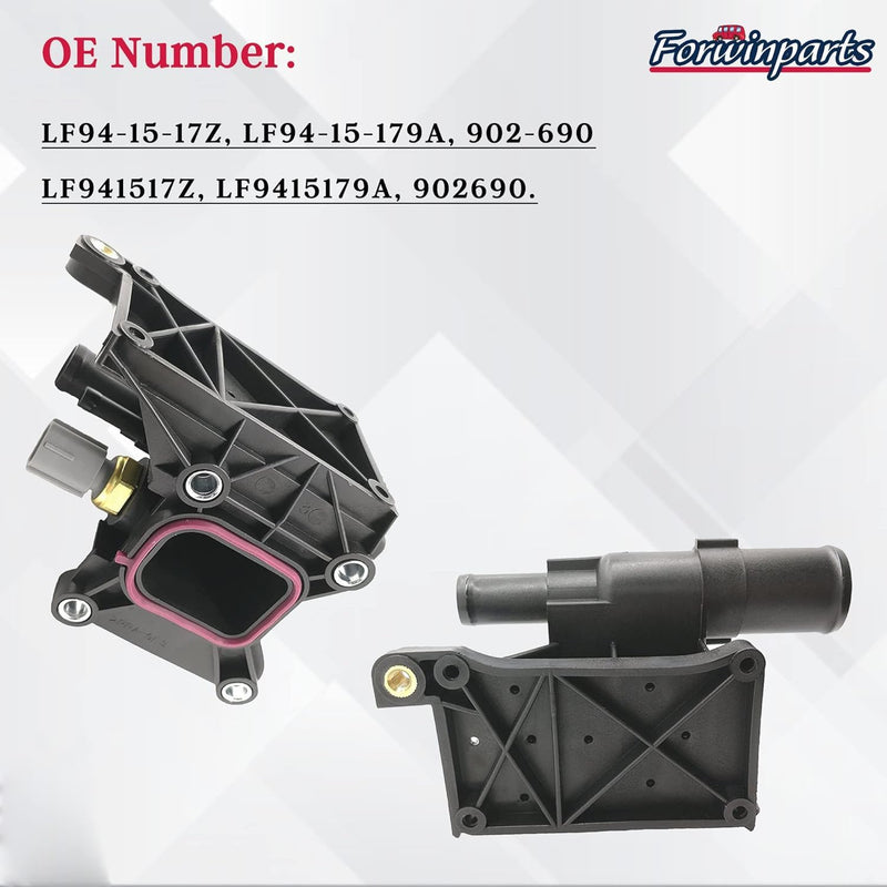 LF941517Z 902-690 Water Outlet Housing Gasket for Mazda 3 5 6 CX-7 2006-2015 2.0L 2.3L 2.5L 902690 LF9415179A Plastic