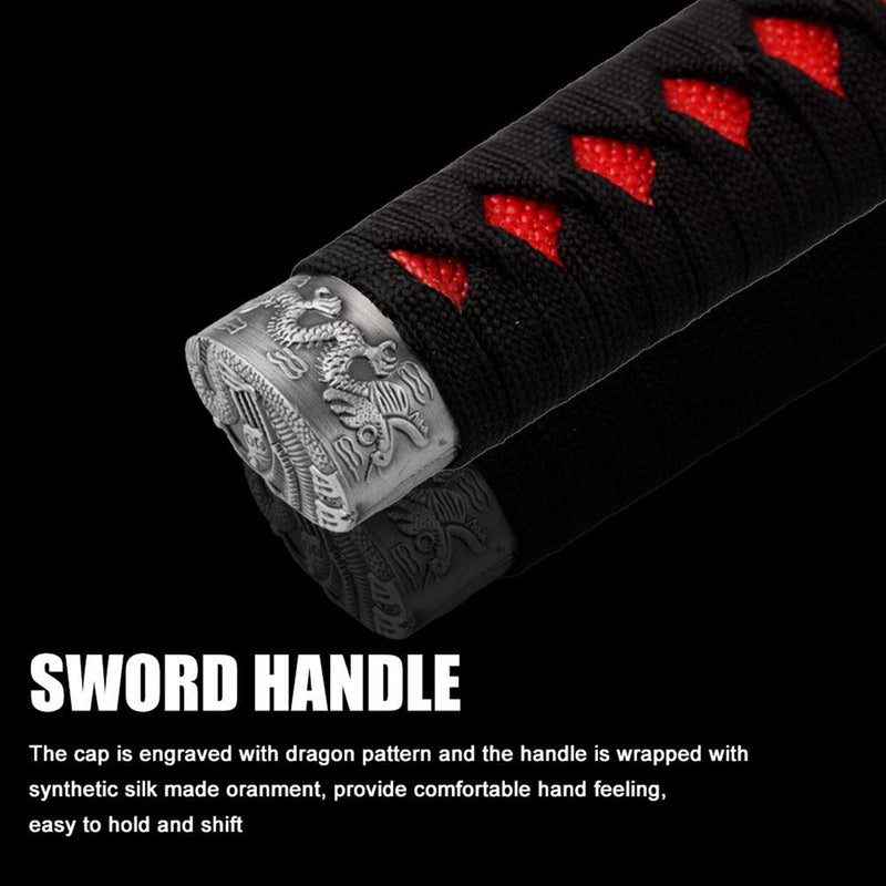 RYANSTAR Katana Shift Knob Samurai Sword Gear Shifter with 4 Adapters Universal Fit Compatible with Manual Cars Most Automatic Cars with 4 Adapters Black+Red