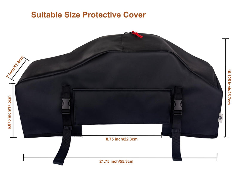 Winch Cover, High Quality UV-resistant Waterproof Winch Protective Cover, Indoor/Outdoor Winch Accessories, Weather Resistant Dust Cover for Electric Winches 8000-12000 lbs up to 13500 lbs (black) Portable Winch Cover