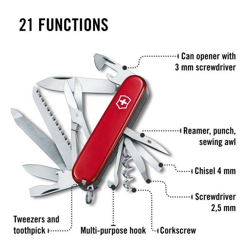 Victorinox Swiss Army Ranger Pocket Knife,Red , 91mm