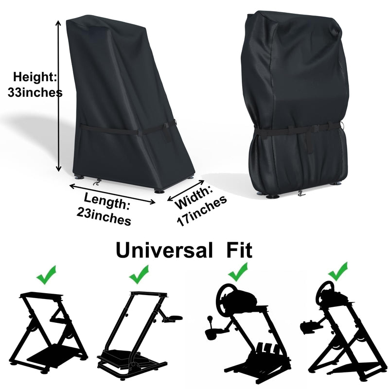 Racing Wheel Stand cover,L26"×W17"×H33"(Cover only; mount sold separately) | Waterproof and dustproof—ideal for protecting your racing simulator equipment when it's not in use or stored in the garage