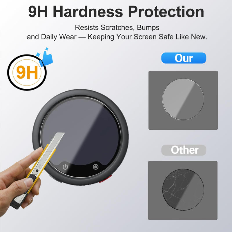 2Pack Screen Protector for Insta360 Mic Pro– 9H Tempered Glass Film,Anti-Scratch,Anti-Fingerprint,Bubble-Free,Shatterproof,Dustproof,Touch Sensitive,Easy Install 2