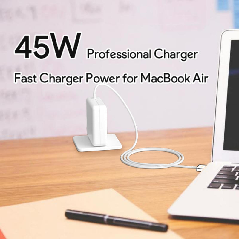 45W Mag2 T-tip Laptop Power Adapter Magnetic Mac Book Air Charger, Compatible with 11-inch & 13-inch Mac Book Air Released After Mid 2012 (2012-2017 Models)