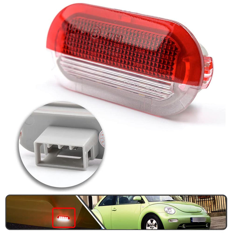 2Pcs LED Courtesy Door Light for Volkswagen Beetle Golf MK3 MK4 Jetta MK3 MK4 White LED Courtesy Projector Under Door Warming Lamps