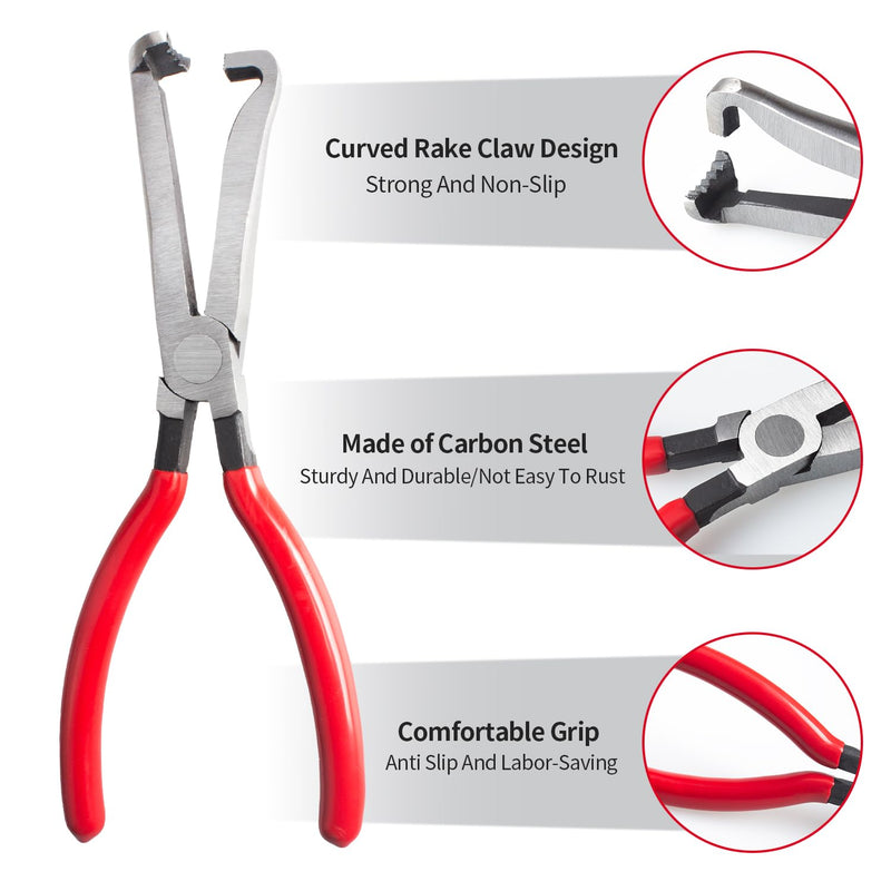 4 Pieces Electrical Disconnect Pliers for Cars, Automotive Electrical Plug Connector Disconnect Tool and Connector Separator and Hose Clamp Pliers Electrical Disconnect Pliers Set 5
