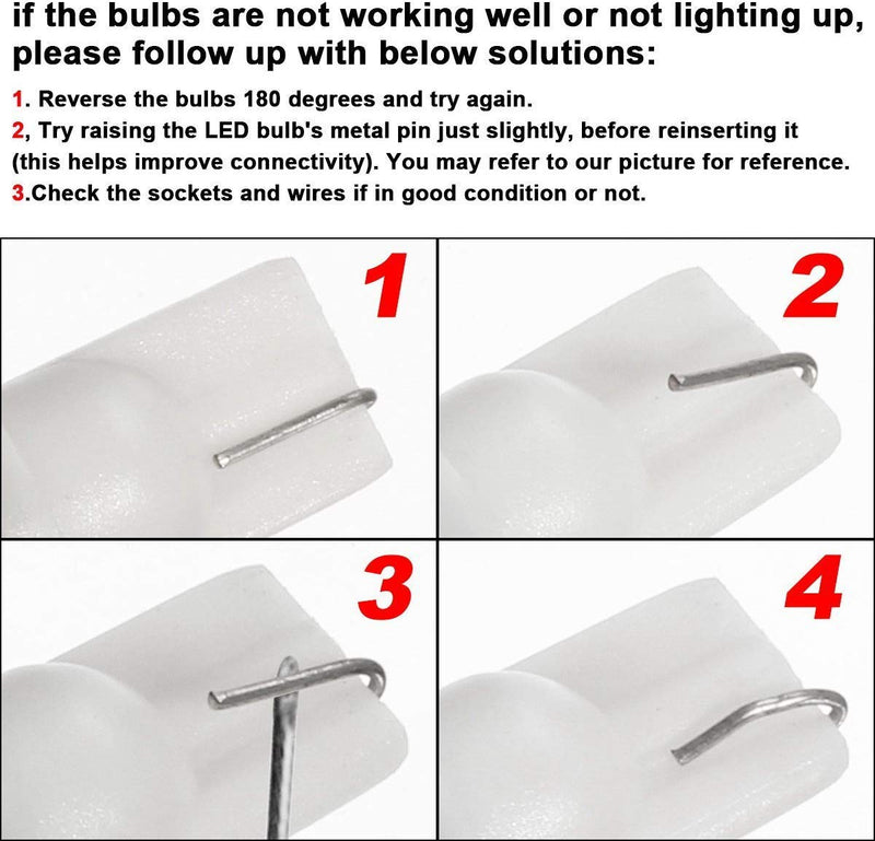 3W T10 Wedge Base RV 921 LED Light Bulb 12VAC/DC Landscape Garden Patio Path Driveway Malibu, RV Camper Trailer Motorhome Marine Boat Dome Fixture Lighting(6000K Daylight White)-6 Pack 6000k Daylight White