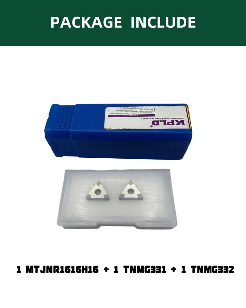 TNMG160404&TNMG160408 CBN-6 Boron Nitride Turning Insert with MTJNR1616H16 External Turning Lathe Cutting Tool Holder,High Speed Finishing of Heat Treated Steel,Sintered Ferrous Alloy and Cast Iron
