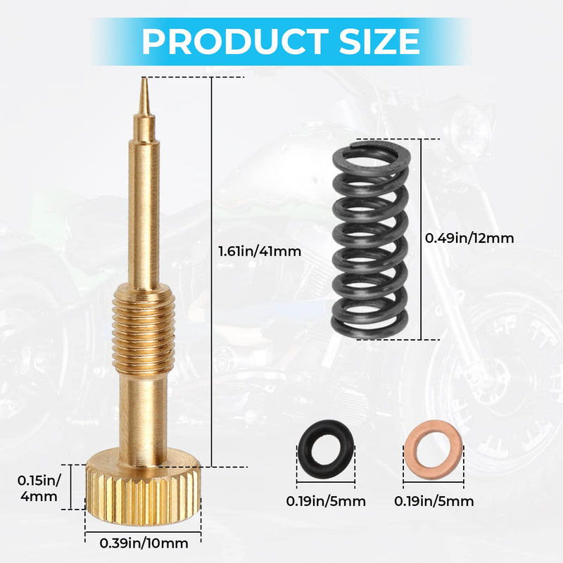 Alpha Rider Pro Carb Rebuild Kit Mixture Screw For Keihin CV CVK Carbs For Harley Big Twin 1990-1999, Twin Cam 1999-2006 & Sportster XL 883 1200 1988-2006