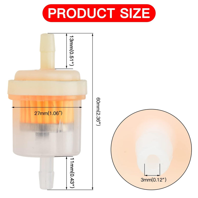 GREHUA Dirt Bike Gas Line with Filter Compatible with GY6 50cc 90cc 110cc 150cc 139QMB 157QMJ Taotao SSR Trailmaster 150 XRS Go Kart ATV Motorcycle Pitbike Scooter Moped Quad Buggy Parts Black