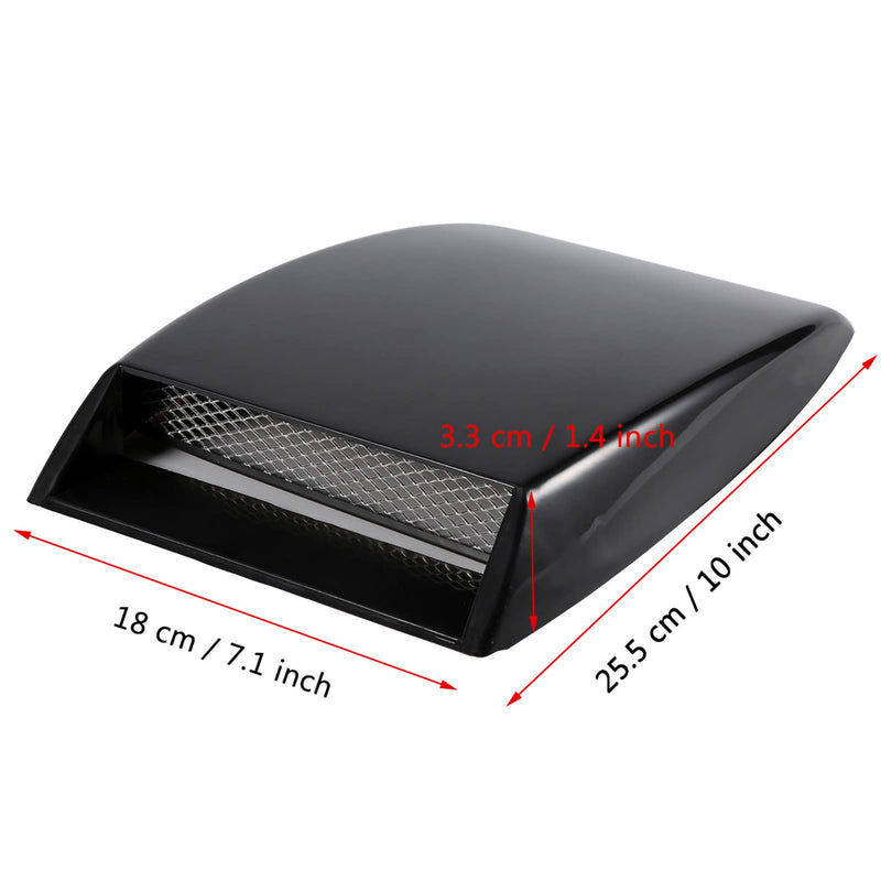 Universal Car Decorative Air Flow Intake Hood Scoop Bonnet Vent Sticker Cover Hood (Black)