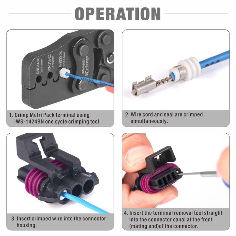 iCrimp Extractor Tool, Removal Tools for Weather Pack and Metri-Pack Connectors-3 Pack