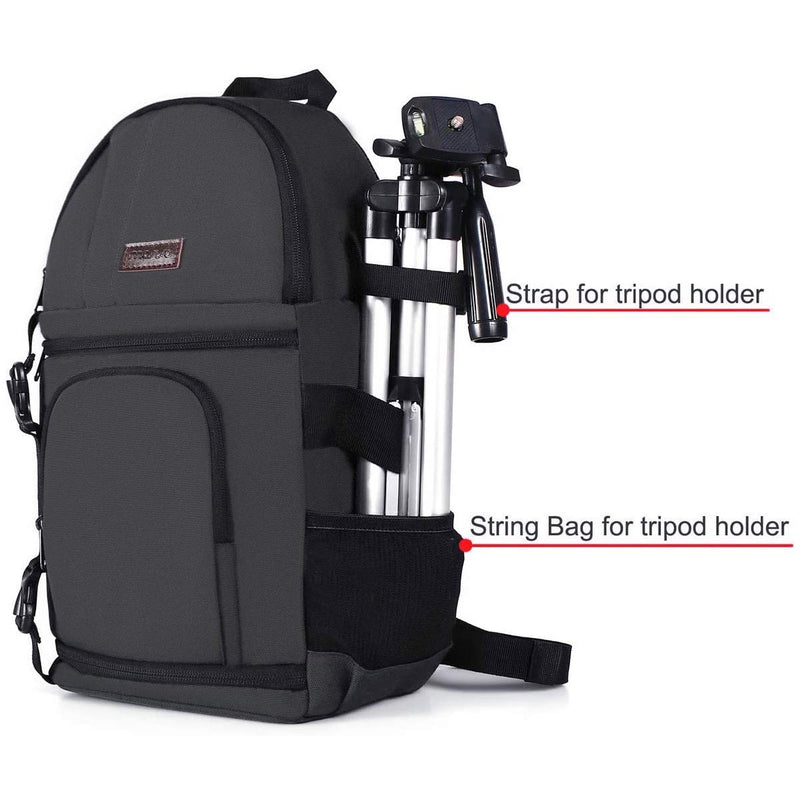 MOSISO Camera Sling Bag, DSLR/SLR/Mirrorless Camera Case Camera Backpack | Shockproof Photography Bag with Tripod Holder&Removable Modular Inserts Compatible with Canon/Nikon/Sony/Fuji, Space Gray