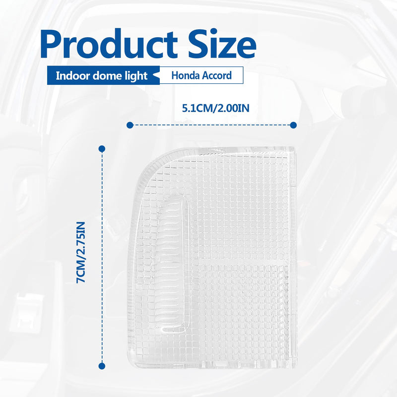 1Pair Interior Reading Light Lens Cover Car Roof Map Light Dome Light Cover Adjustable Compatible with Honda Accord Hybrid Civic Element Odyssey Pilot Ridgeline OEM 34401-SDA-A21 34402-SDA-A21