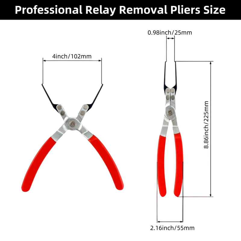 Relay Puller Pliers, Fuse Puller Pliers, Automotive Tools Relay Clamp Puller Fuse Puller, Car Vehicle Battery Terminal Wiper Remover Pliers - (4 Pack)