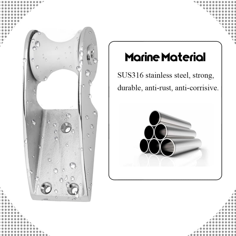 AMYSPORTS Hardware Bow Anchor Roller Boats Stainless Yacht Bow Anchor Mount Marine Steel Anchor Roller Boat SUS316