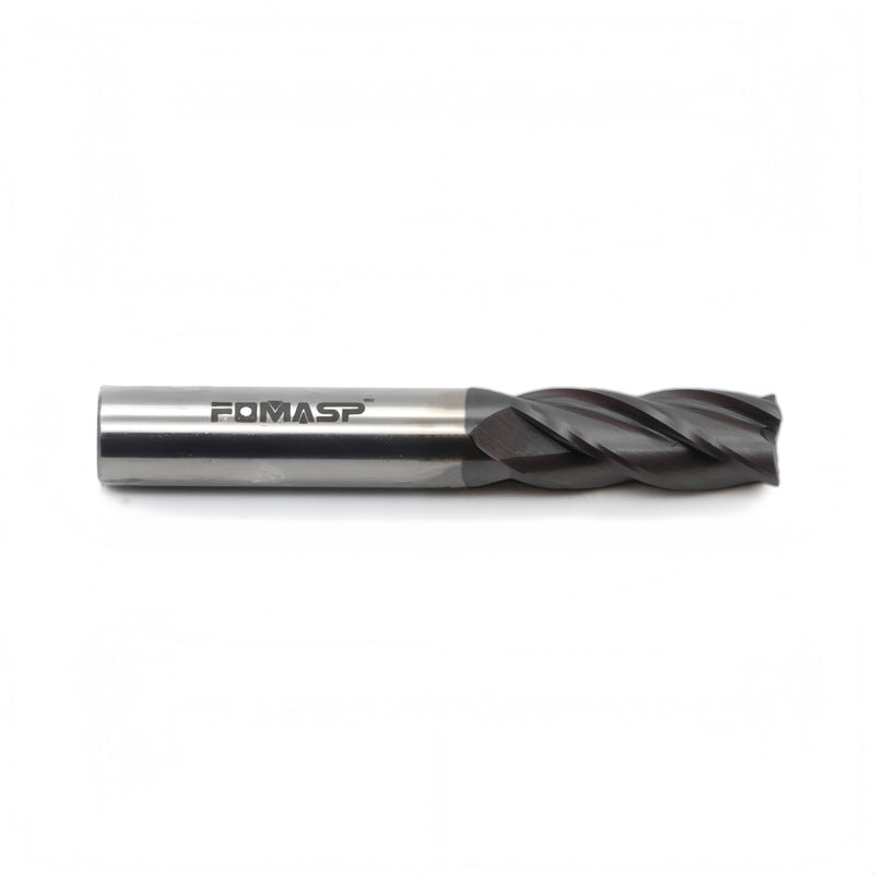 Carbide Square End Mill - Micro Grain Carbide End Mill for Alloy Steels/Hardened Steels - 4 Flute - (1 Piece, 3/8") 3/8 in