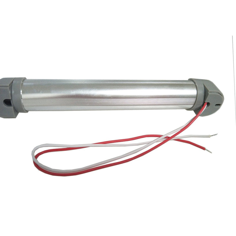 Lightronic LED Light Fixture 9" Compact Size, 6000K Cool-White Even Diffused Beam, 12V/24V DC, Built-in On/Off Rocker Switch, 180° Pivoting Mounts Aluninum Housing for RV & Enclosed Trailer, 1-Pack 9 inch 1-Pack