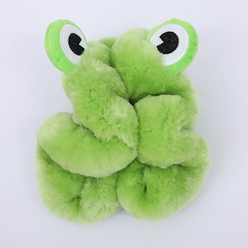 U&M 3 Pcs Set Fluffy Genuine Sheepskin Car Steering Wheel Cover with Handbrake Cover & Gear Shift Cover Fuzzy Wool Fur Soft Warm Winter (Green Frog, Shearling Wool) Green Frog