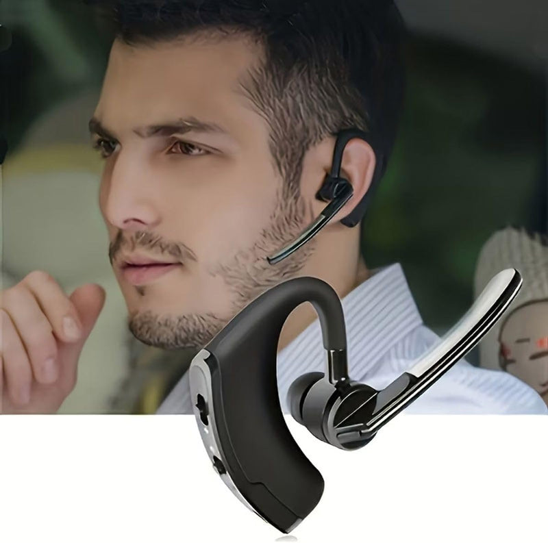 [AUSTRALIA] - Callez Bluetooth Headset with CVC8.0 Dual Mic Noise Cancelling for iPhone | Bluetooth Earpiece V5.0, Wireless Headset for Android Cell Phone Trucker Business Office Work, Clear Chat, Super Light Black