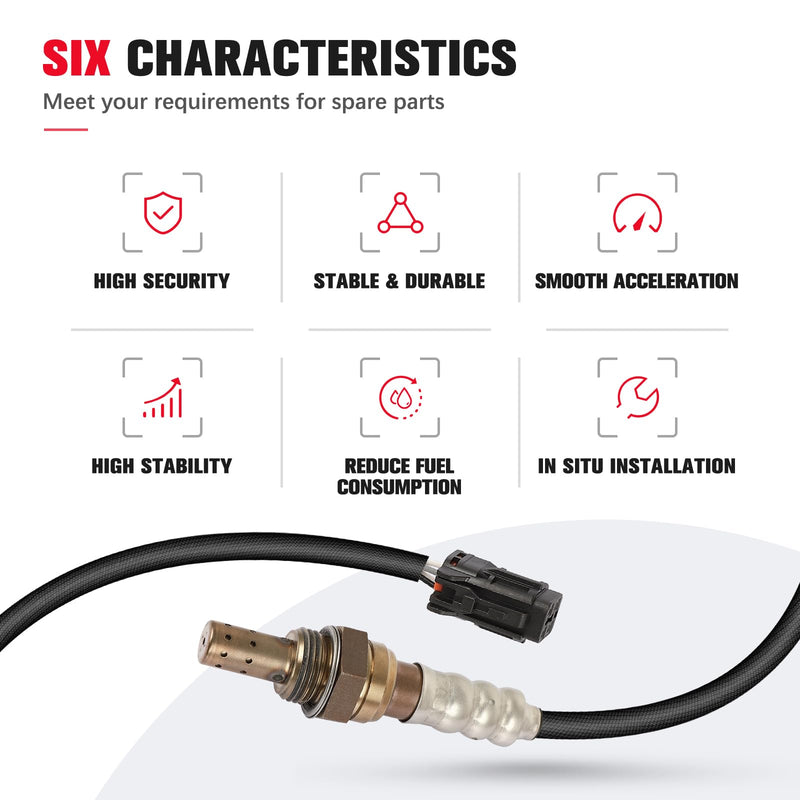 O2 Oxygen Sensor Downstream Compatible for Hyundai Santa Fe Sport 2013 2014 2015 2016 2.0L, 250-241146, 250241146, Heated Oxygen Sensor, 4-Pin Female Connector