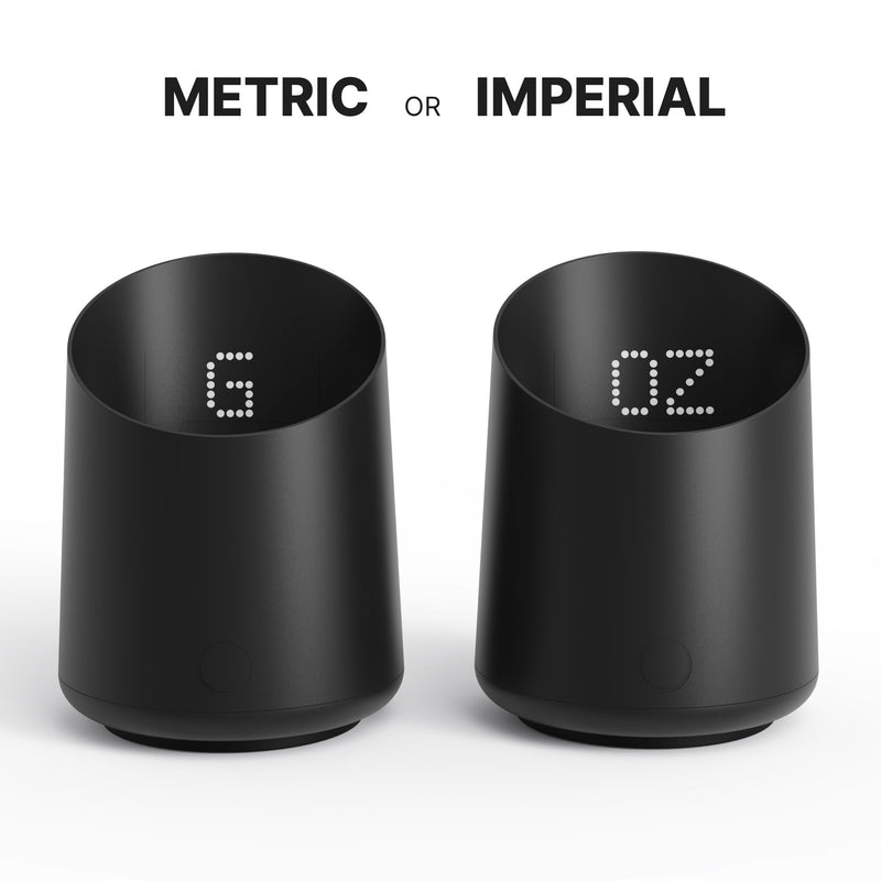 Subminimal Subscale Digital Dosing Cup with LED Display – Sleek & Precise Coffee Bean Weight Scale - Dosing & Brewing Coffee Accessories, Perfectly Measures Coffee Grounds for Coffee Espresso - Black