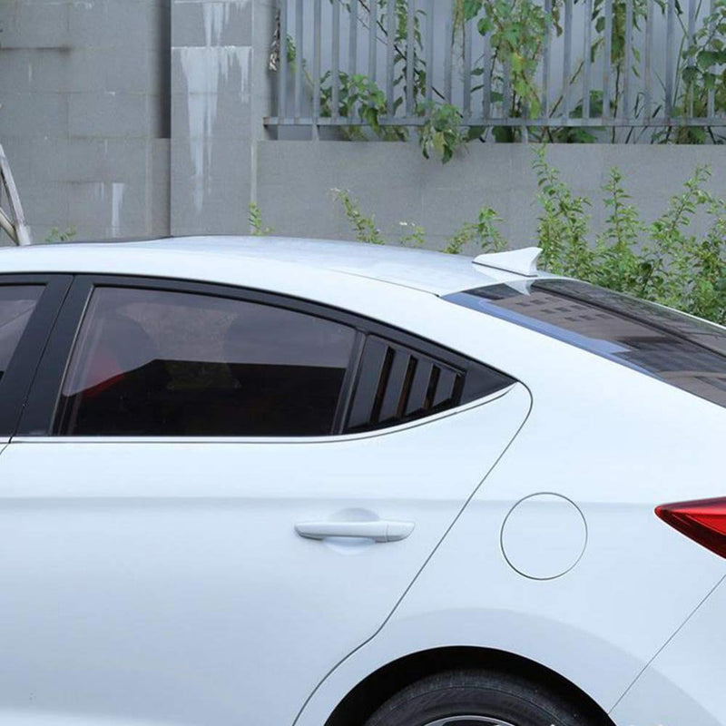 for Hyundai Elantra 2017-2019 Car Rear Window Louver Air Vent Scoop Shades Cover Trim 2PCS/Set Matte Black