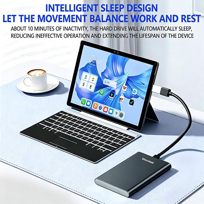 500GB Portable External HDD - USB 3.0/2.0 Compatible, Shock/Dust/Rain Resistant for Mac & PC 500 GB
