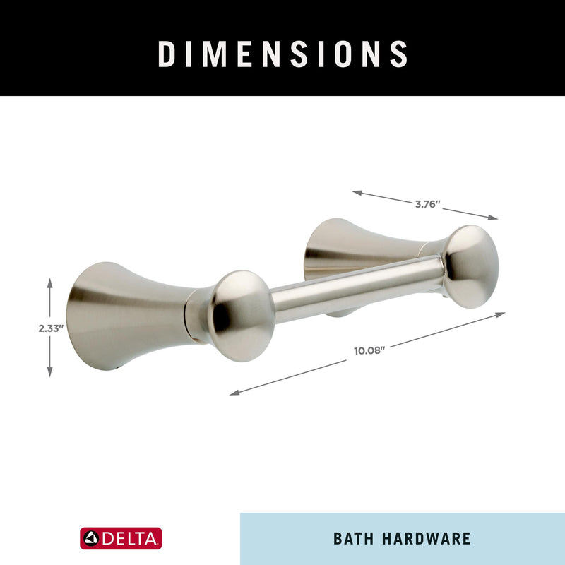 Delta Pivoting Toilet Paper Holder | Brilliance Stainless Steel | Wall Mount | Lahara Bathroom Accessories 12.00 x 4.60 x 3.10 inches