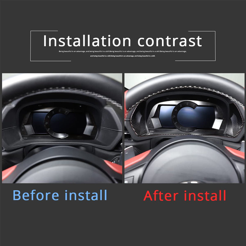  [AUSTRALIA] - Soft Carbon Fiber Dashboard Trim Sticker Fit for Toyota Supra GR A90 A91 MK5 2019-2026, Instrument Panel Dashboard Tachometer Console Trim Cover 3Pcs (Black) Black