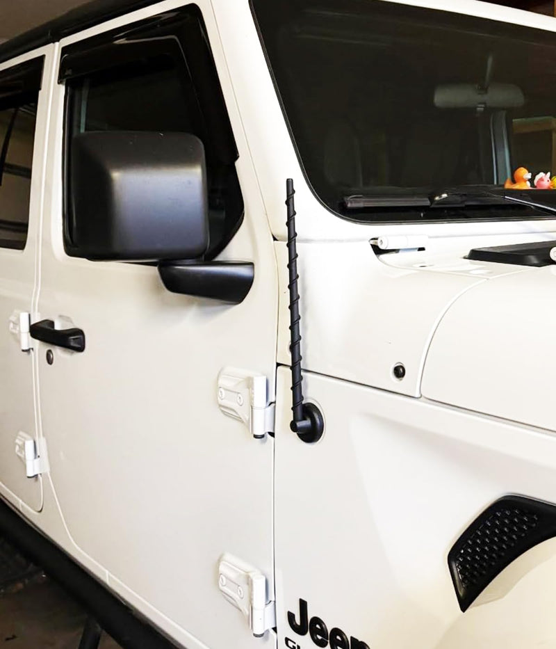 13 inch Antenna Compatible with Jeep Wrangler All Models 2007-2026 | & Jeep Gladiator 2020-2026, Internal Copper Coil for Enhanced Reception, Flexible Rubber Antenna Replacement