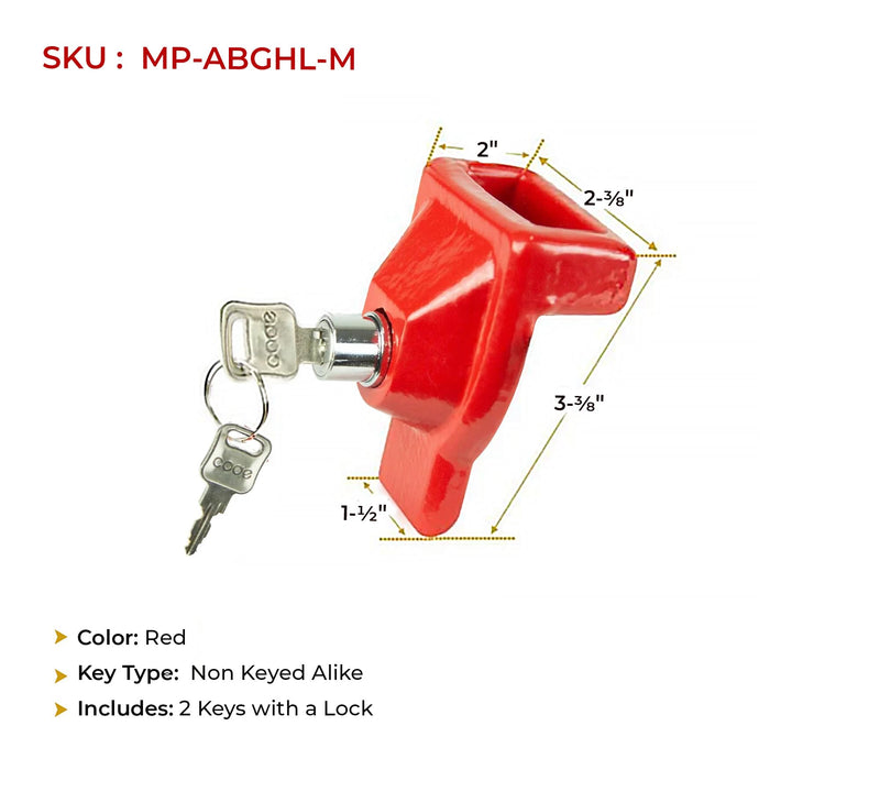 Mytee Products Cast Iron Air Brake Glad Hand Lock for Tractor Trailer 1 - Pack Without Keyed Alike