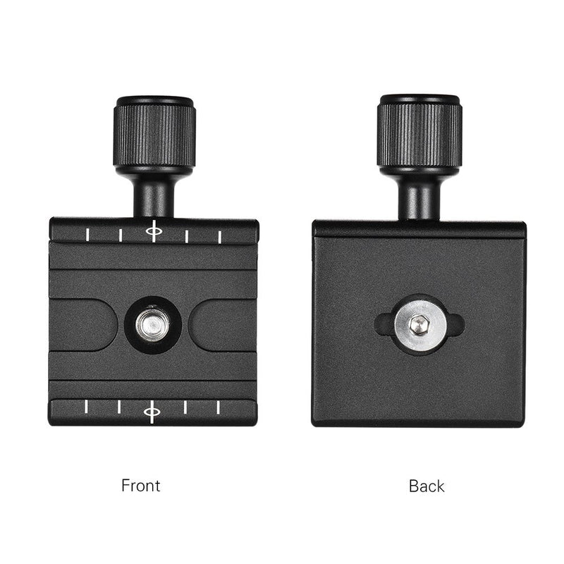 Andoer QR-50 Quick Release Plate Clamp Adapter with Built-in Bubble Level for Arca Swiss RRS Wimberley Tripod Ball Head