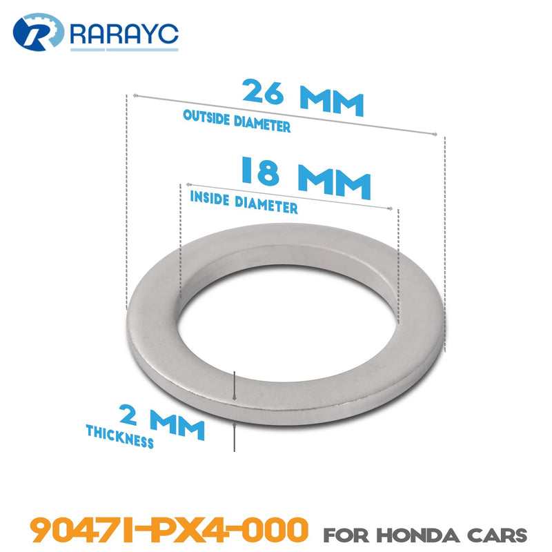 24 Pcs Transmission Fluid Drain Plug Crush Washer Replacement for Honda Accord Civic Acura and More Part# 90471-PX4-000