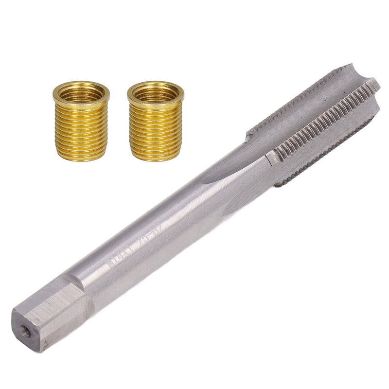 Spark Plug Thread Repair kit, M12x1.25 Inserts and M14x1.25 Tap Stainless Steel Thread Repair Tool for Automotive Engine