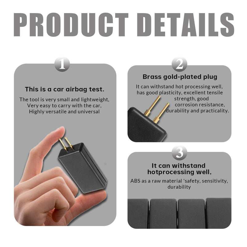4PCS Car SRS Airbag Simulator Tester, Diagnostic Device Detection Airbag Simulator Testing Instrument, Fault Finding Maintenance and Repair Tool, Auto Airbag Inspection Tool for SUV Truck Pickup