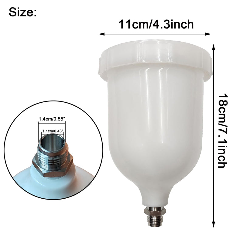Paint Sprayer Cup,600ml HVLP Paint Spray Gun Cups Pot Replacement Fit for Dv1 GTI Pro TT GFG
