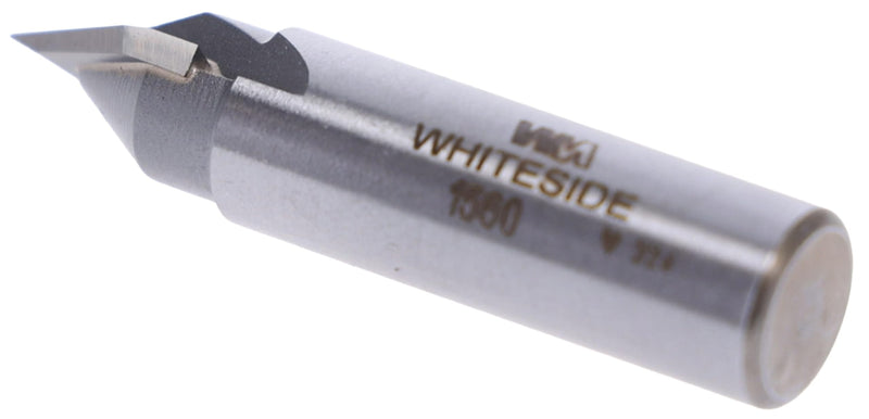 Whiteside 1560 V Groove (60 Degree Included Angle) Router Bit: 1/2 Inch Cutting Diameter, 7/16 Inch Point Length, 1/2 Inch Shank, 2-1/4 Inch Overall Length