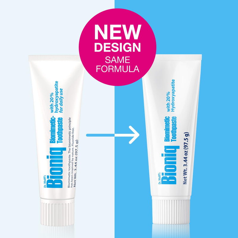 Bioniq Classic - 20% Hydroxyapatite Toothpaste, bioHAP and Fluoride Free for Daily Use, Clinically Tested - Our Expert Enamel Care, Mint Flavor - 3 x 3.44 Oz 3.44 Ounce (Pack of 3)