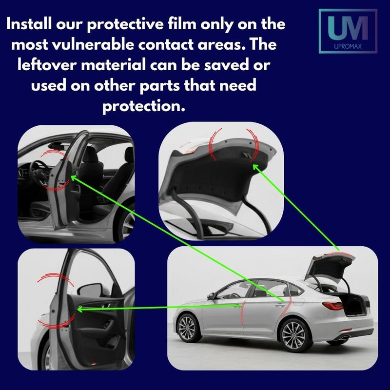 3M-4Door Door Edge Paint Protection Film 3M-PPF PRE-Cut Strips Car Door Protector Edge Guard Scratch 8mil Strips Clear Invisible Universal Car Truck (4 Doors) 4 Doors