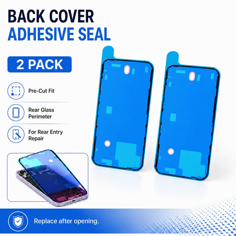 2-Pack Pre-Cut Back Glass Adhesive Seal Compatible with iPhone 14 Plus (6.7 inch) — Water-Resistant Dust & Splash Protection Seal