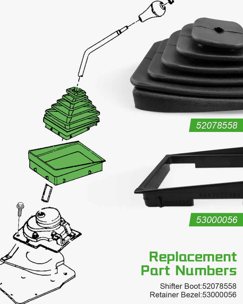 53000056 Shifter Boot and Retainer Bezel Kit 52078558 Fit for Jeep Wrangler TJ 1997 1998 1999 2000 2001 2002 2003 2004