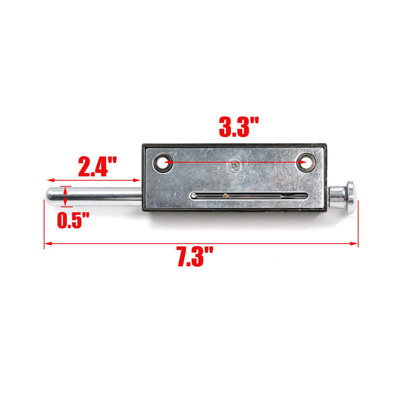 MY MIRONEY Black Sliding Door Lock for Window Glass Patio Doors Auxiliary Security Lock(Uses Yale Lock Keyway)