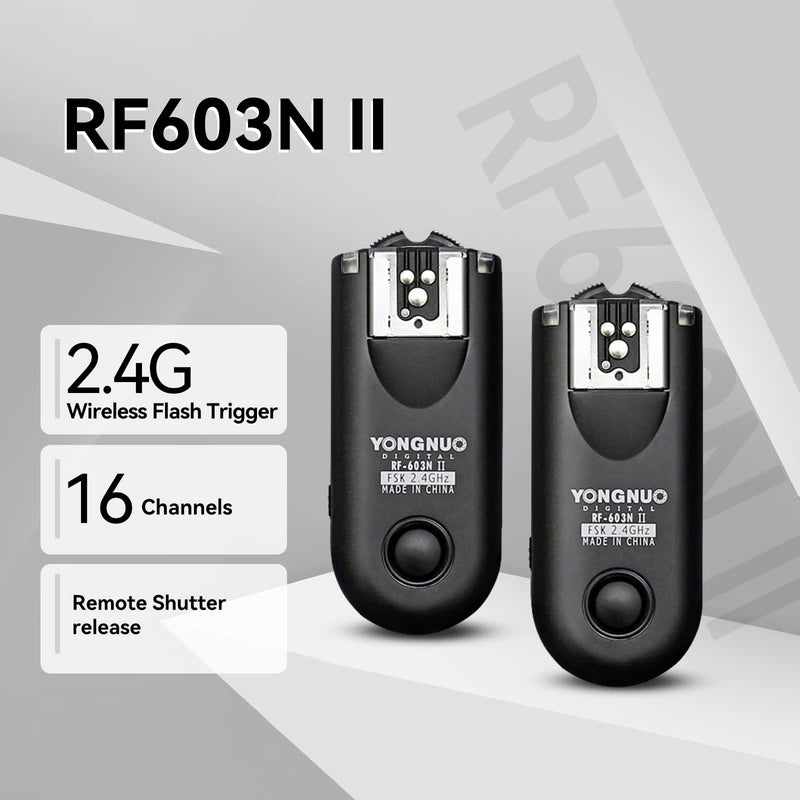 YONGNUO RF-603II N3 Wireless Shutter Release, Flash Trigger for Nikon DSLR D90 D600 D7100 D7000 D5100 D5000 D3100 D3000