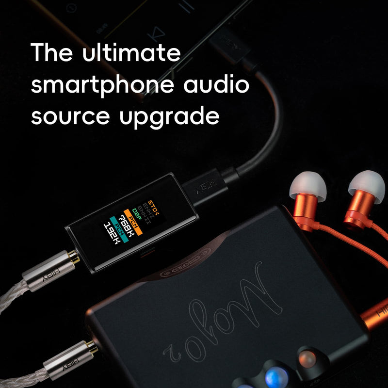 HiBy UC10 USB-C to Coaxial S/PDIF Digital Audio Converter 3 Level Digital Signal Gain Digital Signal Cleanup USB Audio Input 3.5mm Port Coaxial Digital Output