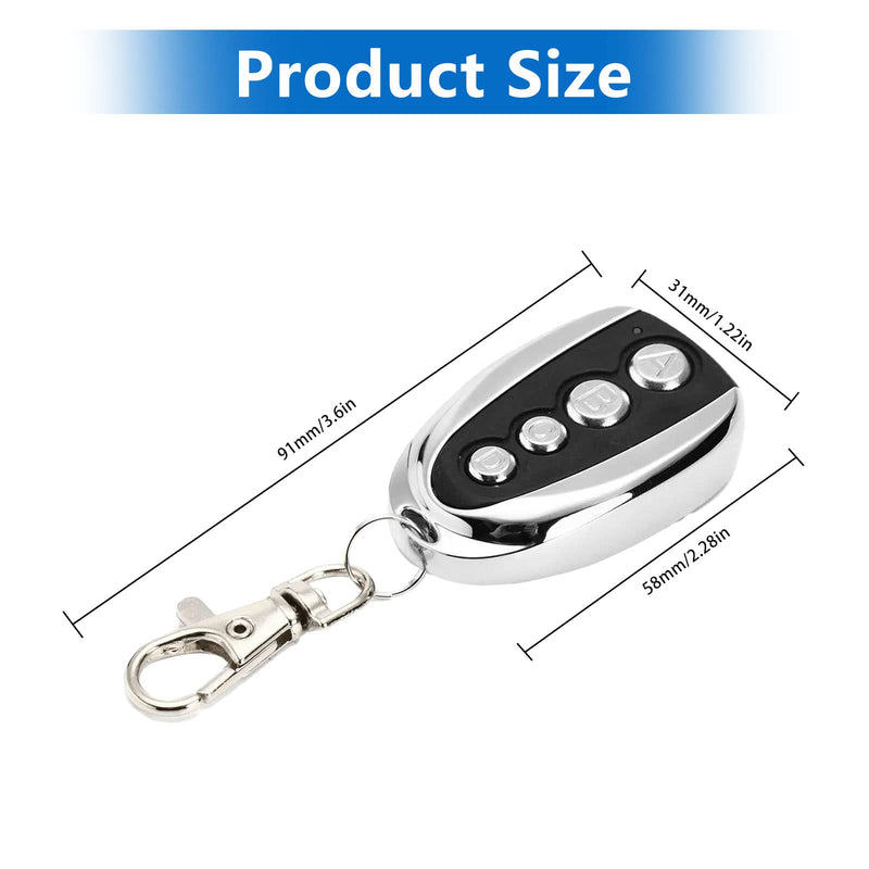 5pcs 433MHz Garage Door Remote Control,Auto Sliding/Gate Opener & Closer, Electric Cloning Replacement for Driveway Gates Compatible with Most Gate Openers(NOT for C-OZ, Lift-Master)