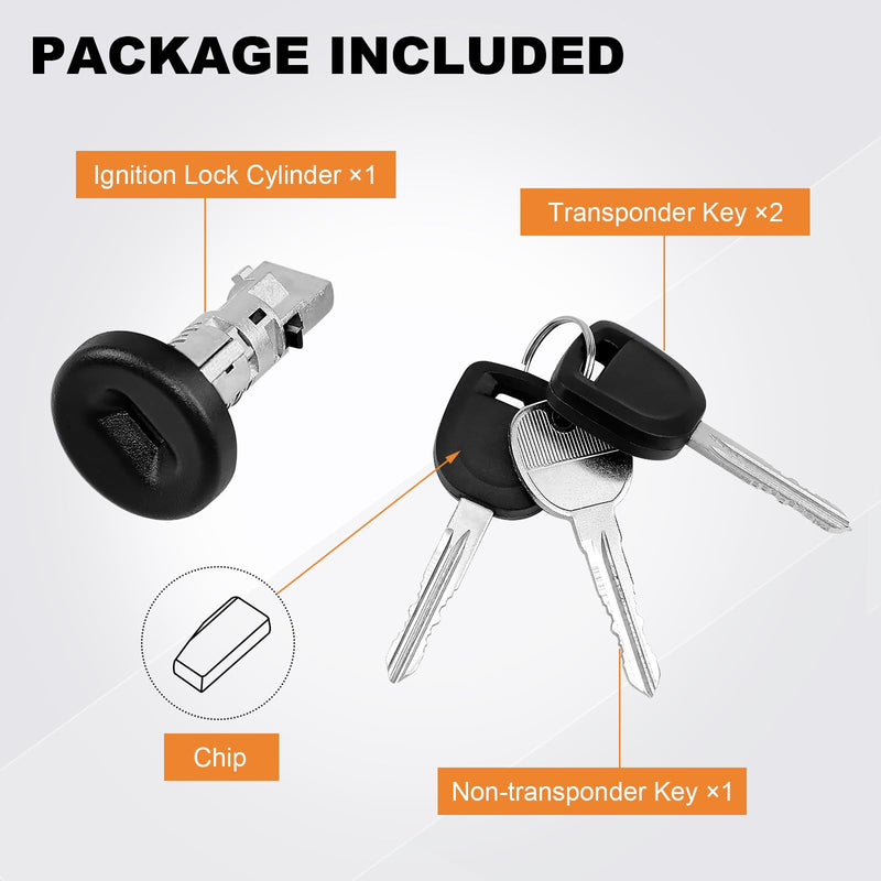 924-796 Ignition Lock Cylinder W/2 Chip keys With On-Board Programming For 2007-2014 Chevy Silverado1500 2500 3500 Suburban Tahoe Avalanche, GMC Sierra Yukon Denali,Express Savana 08-14,Cadillac&Buick
