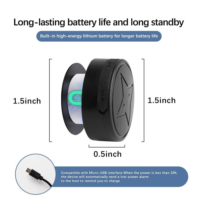 Mini GPS Tracker for Vehicles,Real-Time Tracking,No Subscription Required | Hidden Magnetic GPS Locator,No Monthly Fee,IP68 Waterproof,Global Positioning,Long Standby Time,for Kids,Dogs,Trucks/Person ﻿
