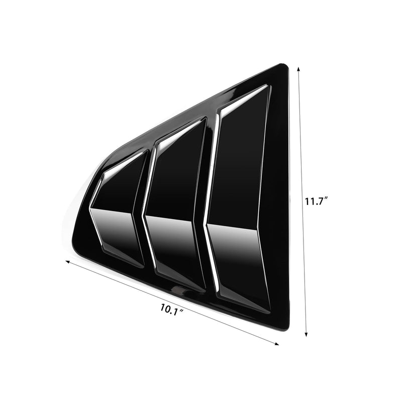 CKE Compatible with Toyota Camry 2024 2023 2022 2021 2020 2019 2018 Accessories Sporty Car Rear Side Window Louvers Air Vent Scoop Shades Cover Trim Blinds -Glossy Black (Not Fit 2025) Glossy Black